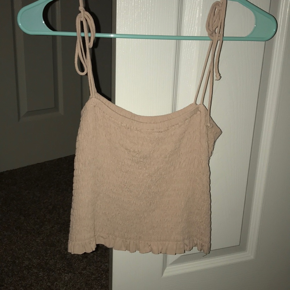 Fringe pink tank top